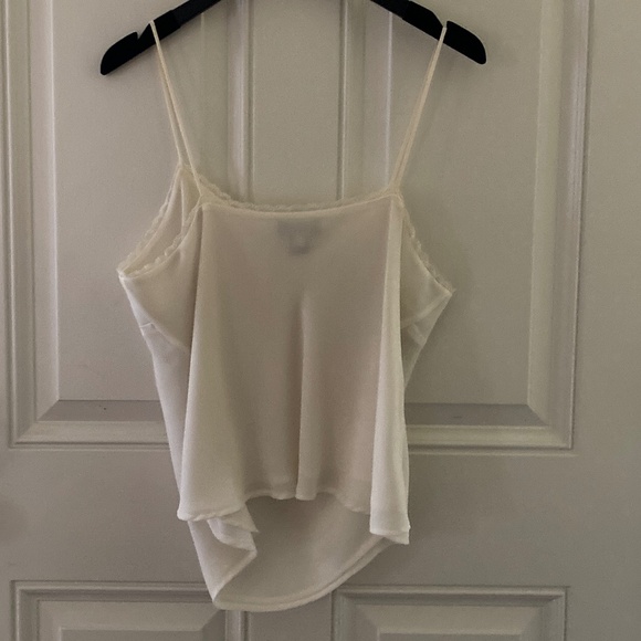 Ann Taylor Ivory Two Layer Lace Trimmed Camisole/Size 14/NEW/ON SALE $25! - Picture 2 of 3